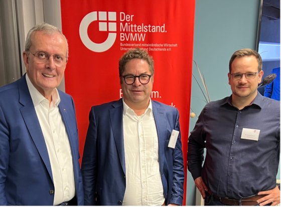 Mr Herebert Schulte (BVMW), Mr Manfred Götz & Mr Bernhard Borsch